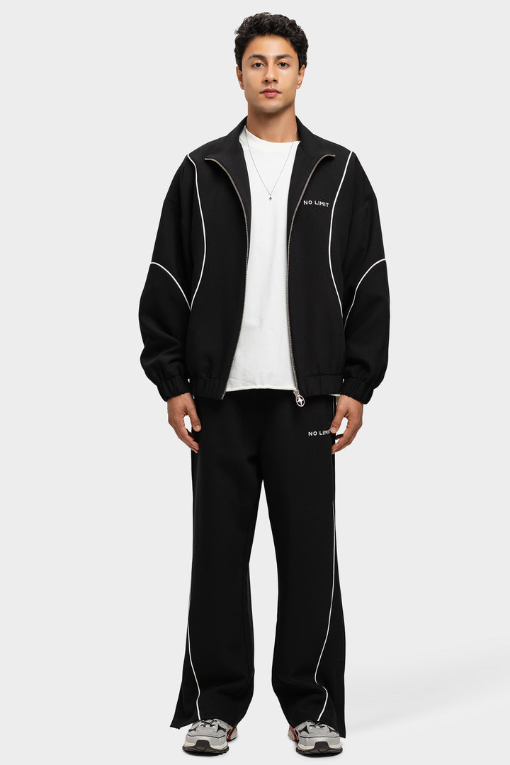 Crane Tracksuit Jacket – Black