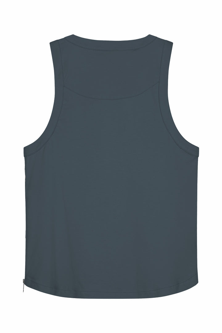 The Marcel Top in Grey Tarmac — achteraanzicht