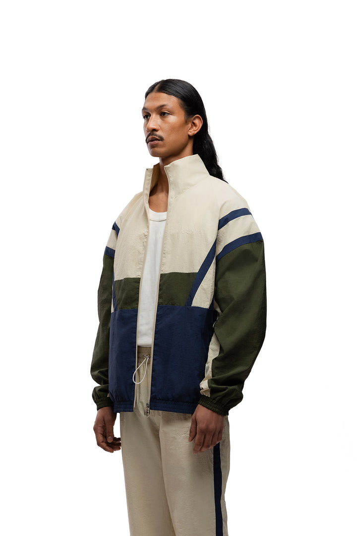 The David Tracksuit Jacket - White Plaster