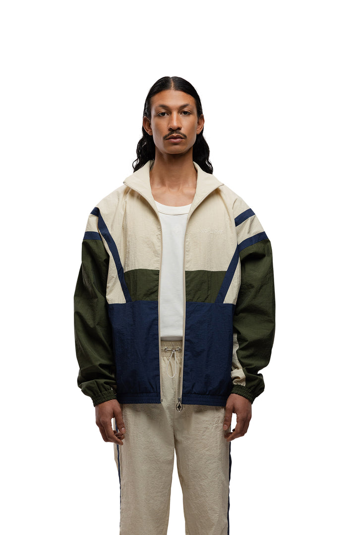 The David Tracksuit Jacket - White Plaster
