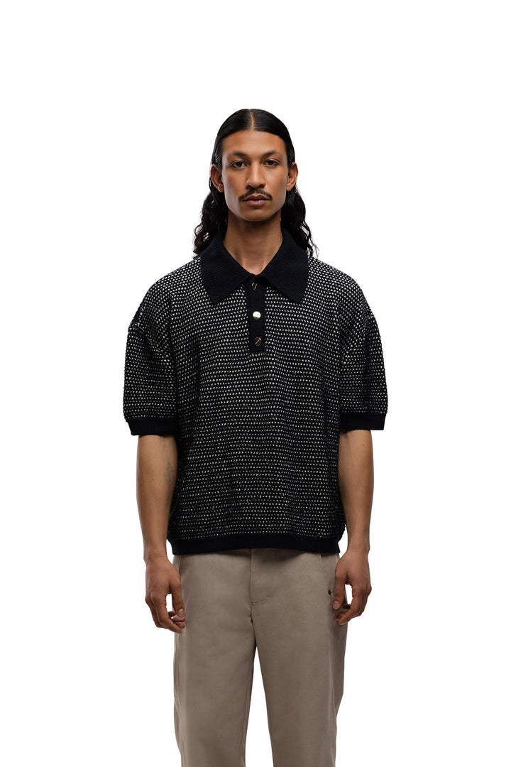 The Dries Polo - Navy/white