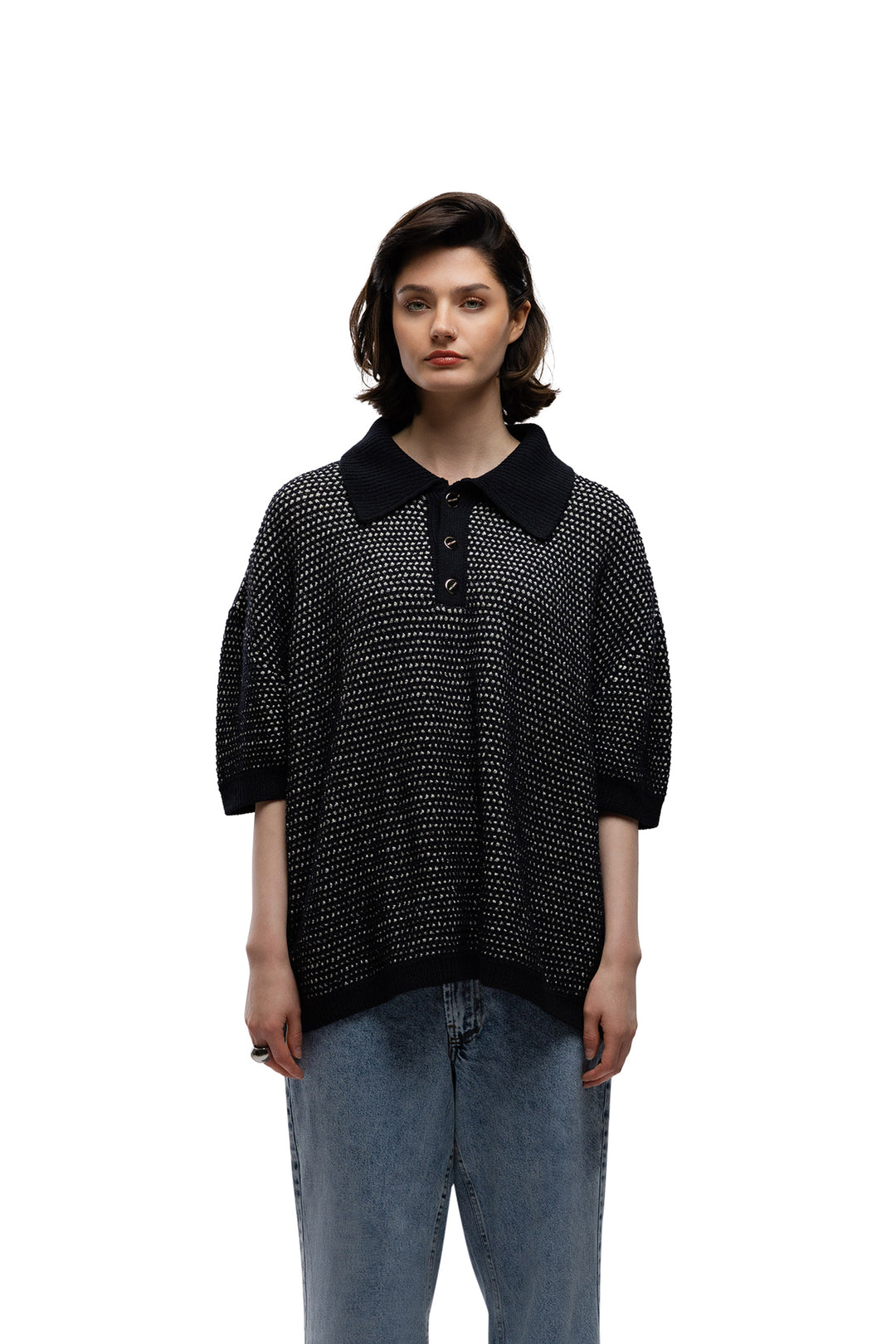 The Dries Polo - Navy/white