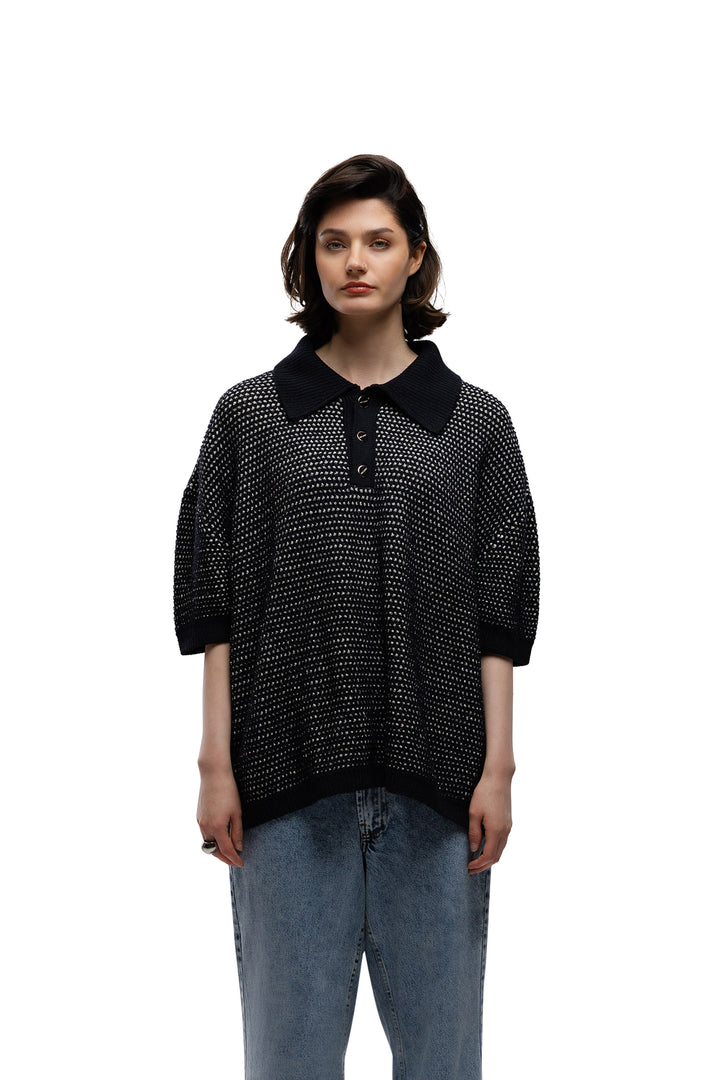 The Dries Polo - Navy/white
