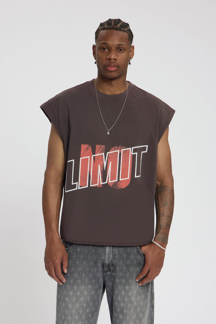 Couchella Sleeveless Tee  Brown