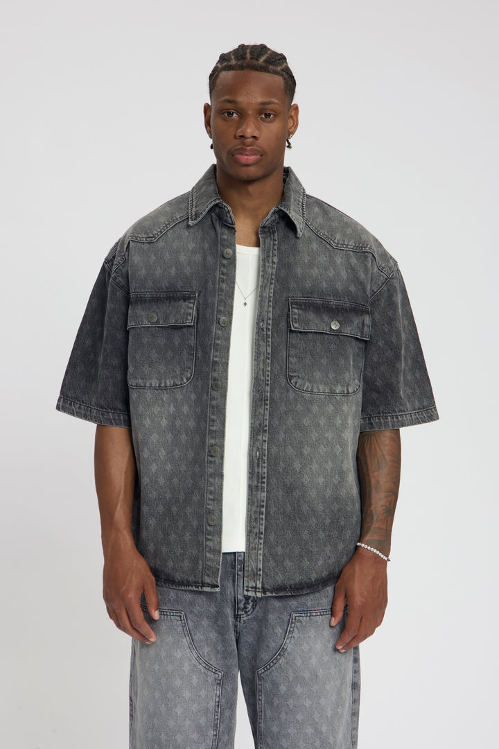 Nomogram Shirt Denim Washed Grey