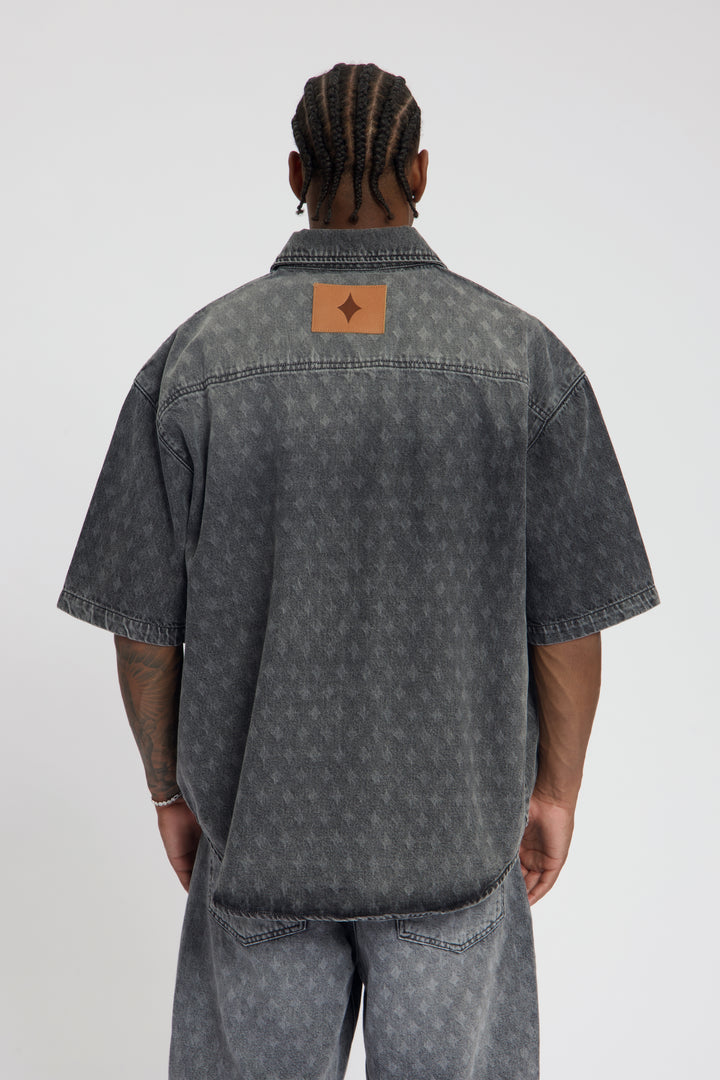 Nomogram Shirt Denim Washed Grey