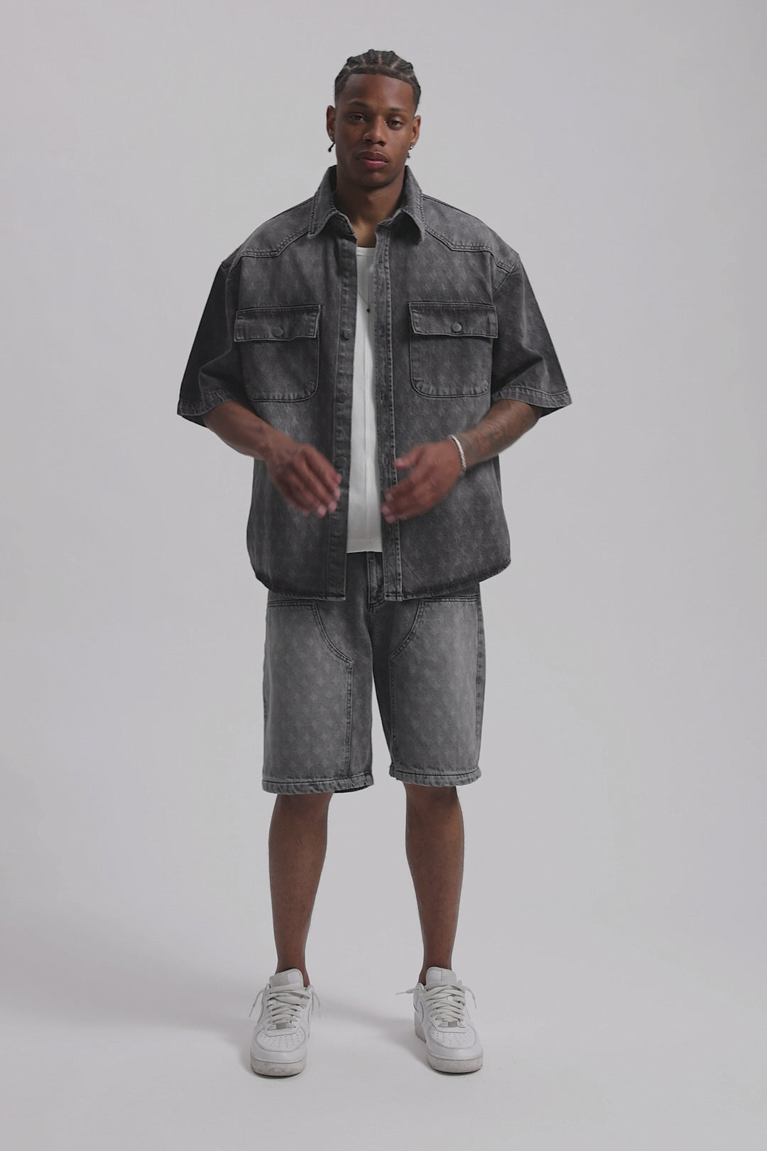 Nomogram Short  Denim Washed Grey