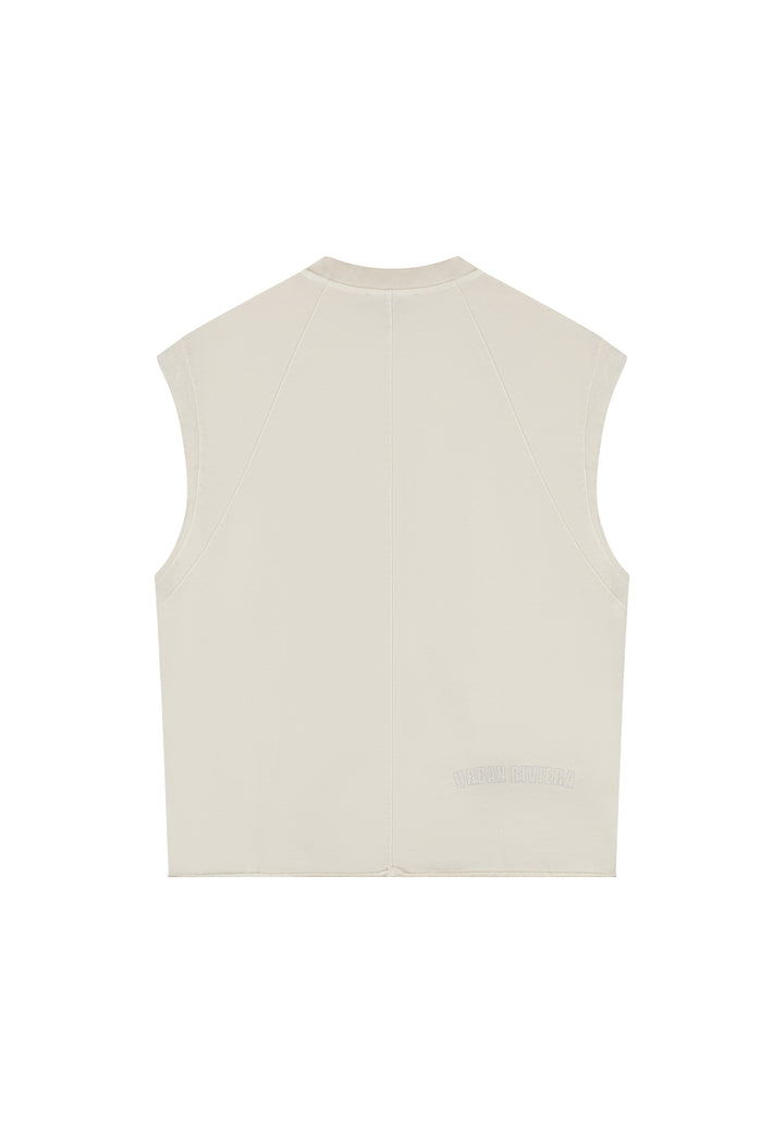 Couchella Sleeveless Tee Beige